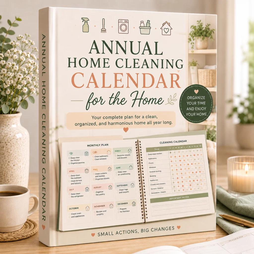 Calendario anual de limpieza del hogar